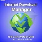 An image of the Internet Download Manager for Mac Free logo. The logo features a Square straight letter 'I' in dark black colour. The letter 'I' is set against a dark blue background. This logo is a symbol of the Internet Download Manager for Mac Free.