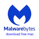 An image of the Malwarebytes download free mac logo. The logo features a stylized letter 'M' in dark blue, with a distinctive curved design resembling the tail of a scorpion. The letter 'M' is set against a light blue background. This logo is a symbol of the Malwarebytes download free mac cybersecurity software, known for its proactive malware protection.