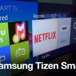 An image of the samsung tizen os update logo. The logo features a stylized capital letter 'S’ in white colour, with a distinctive square design. The letter ‘S' is set against dark black background with outer in square shape. This logo is a symbol of the samsung tizen os update.