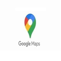 An image of the Google Maps App download free. The logo features a stylized capital letter 'G’ in lite Black colour, with a distinctive square design. The letter ‘G' is set against White background with a google symbolic Logo outer in square shape. This logo is a symbol of the Google Maps App download free.