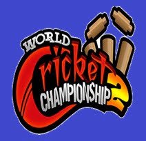 An image of the World Cricket Championship 3. The logo features a stylized capital letter 'W’ in White colour, with a distinctive square design. The letter ‘W' is set against Blue background with a symbolic Logo outer in square shape. This logo is a symbol of the World Cricket Championship 3